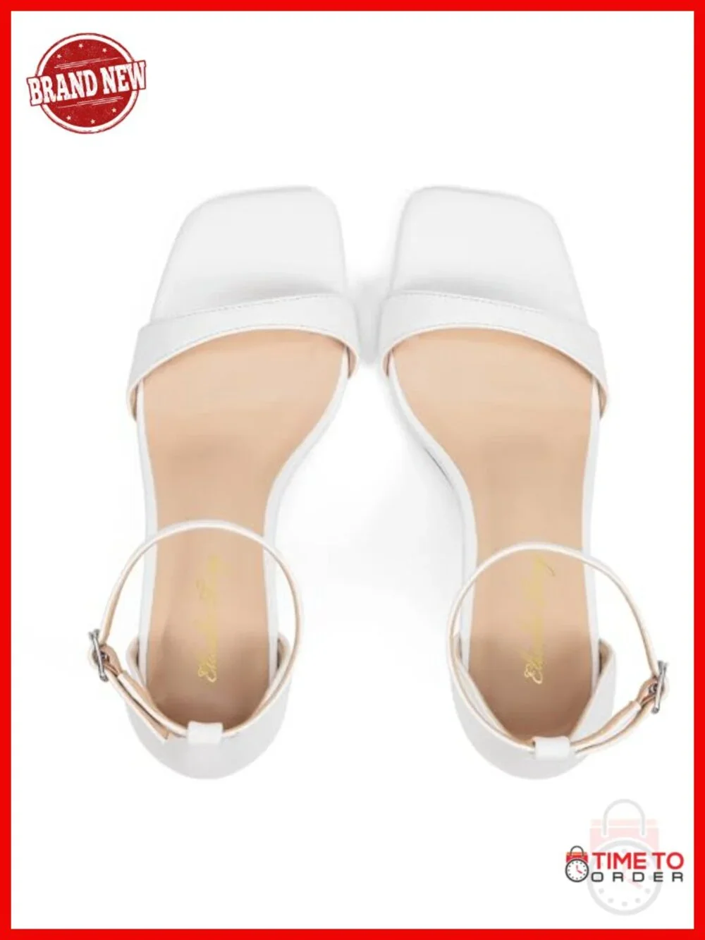 Chunky Block Heel Square Toe Ankle Strap Sandals